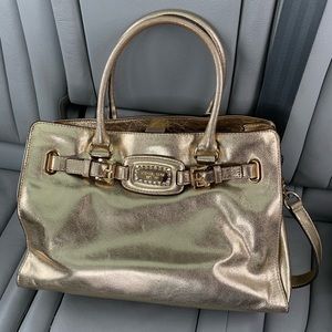 Authentic Michael kors Gold bag
